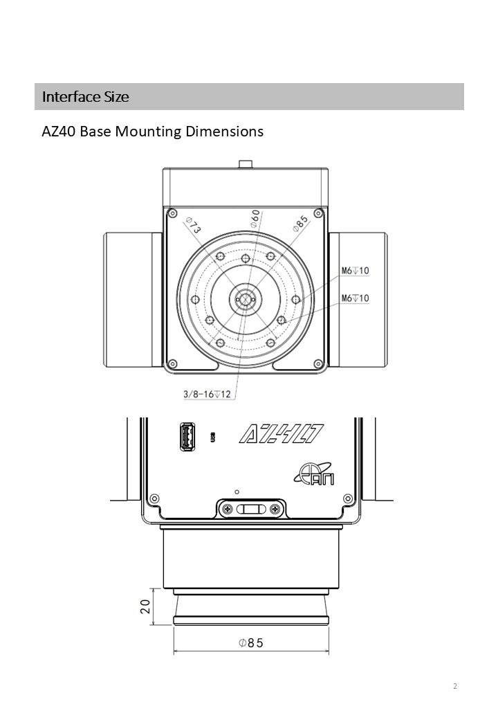 AZ40 Strain Wave Alt-Az Mount (standard) – Ease Astro